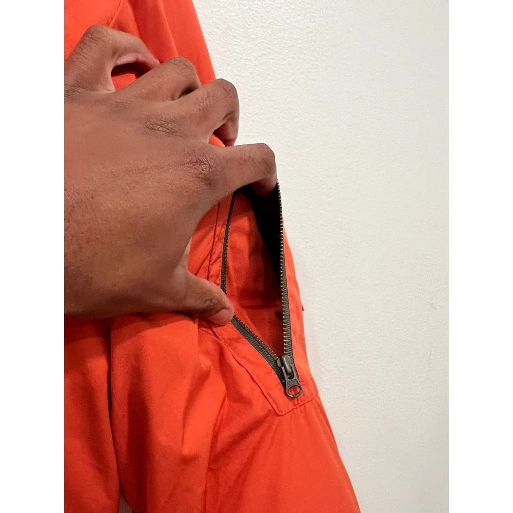 Gymboree Bomber Jacket Boys XL Orange Utility Pockets Waterproof Zip Up NWT Flaw